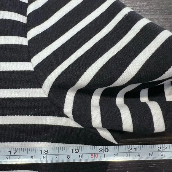 Gap Navy White Striped Fit and Flare Stretch Jersey Dress Large - Picture 7 of 8